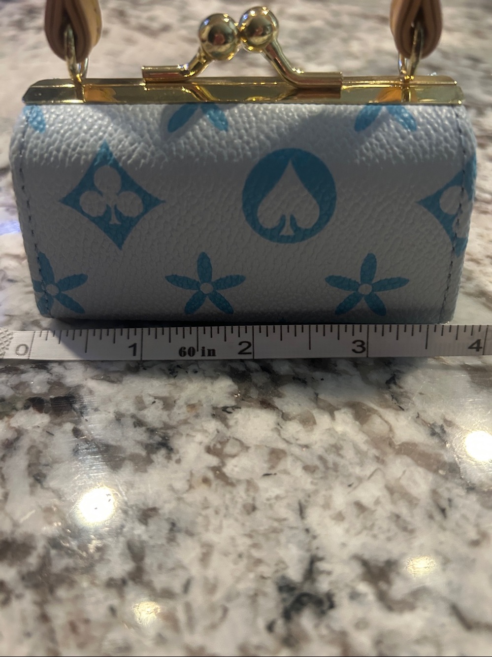Mini Top-Handle mini Bag in White and Light Blue new - Picture 8 of 8